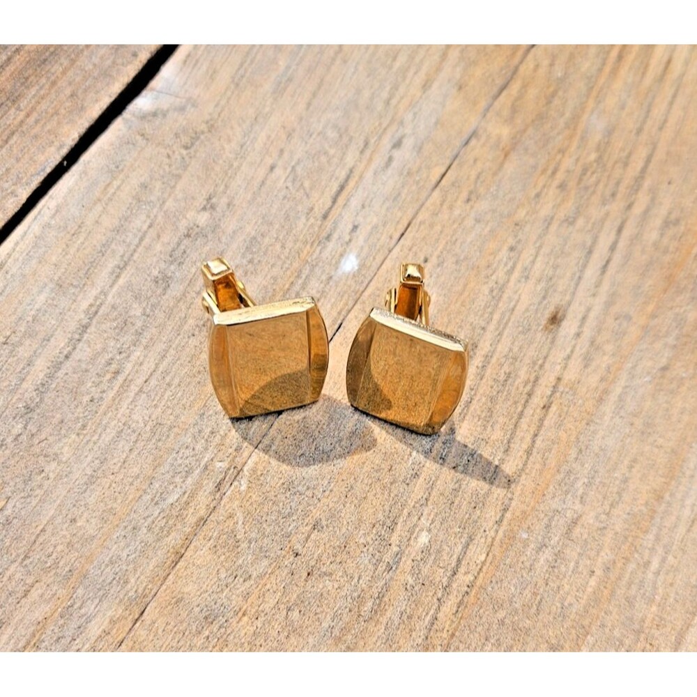 Vintage Anson Polished Gold Cufflinks